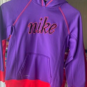 Nike Purple Hoodie with Red Trim